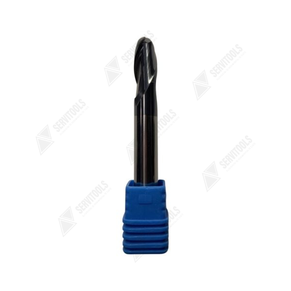 Fresa Esférica Metal duro 2F 10% CO TIAIN D12