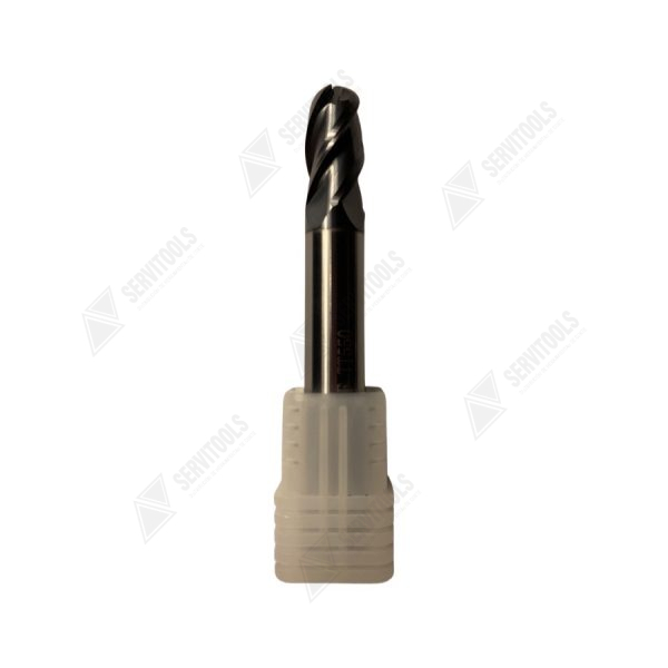 Fresa Esférica Metal duro 4F 10% CO TIAIN D18