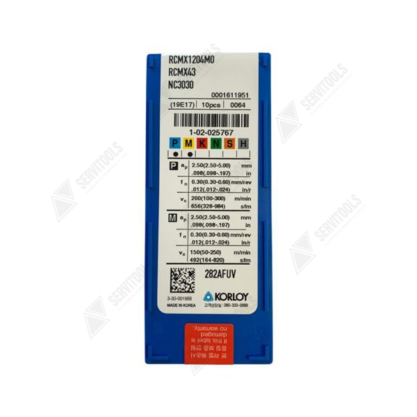 Inserto Korloy RCMX 1204M0 NC3030 - Imagen 3