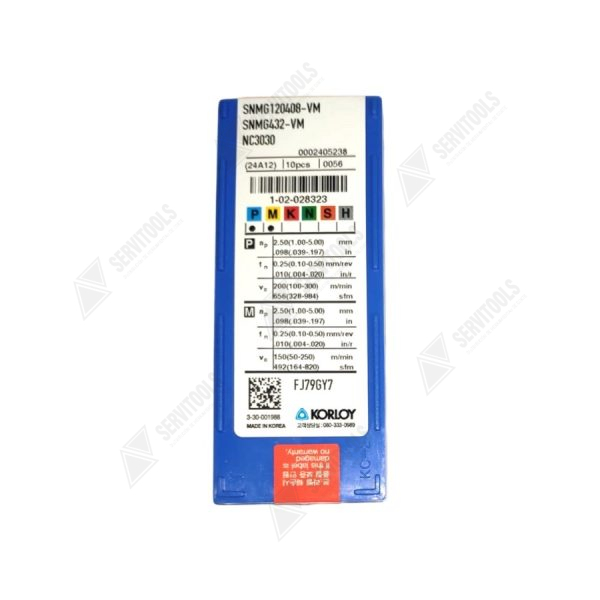 Inserto Korloy SNMG 120408 GK/VM NC3030 - Imagen 3