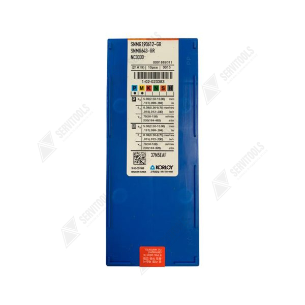 Inserto Korloy SNMG190612 GR NC3030 - Imagen 3