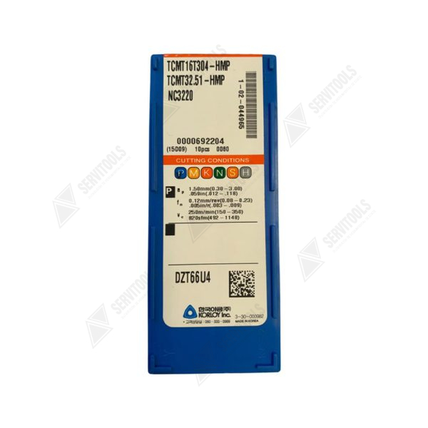 Inserto Korloy TCMT 16T304 HMP/MP NC3325 - Imagen 3