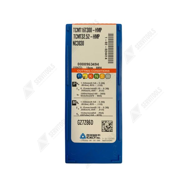 Inserto Korloy TCMT 16T308 HMP NC3030 - Imagen 3