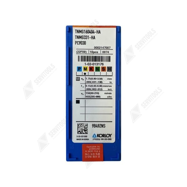 Inserto Korloy TNMG 160404 HA PC9030 - Imagen 3