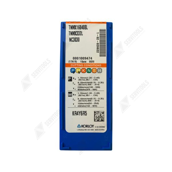 Inserto Korloy TNMX 160408L NC3030 - Imagen 3