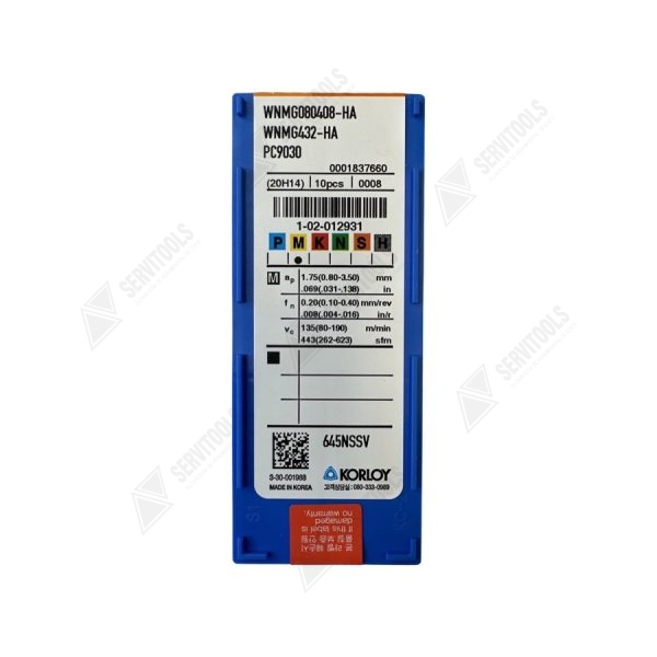 Inserto Korloy WNMG 080408 HA PC9030 - Imagen 3