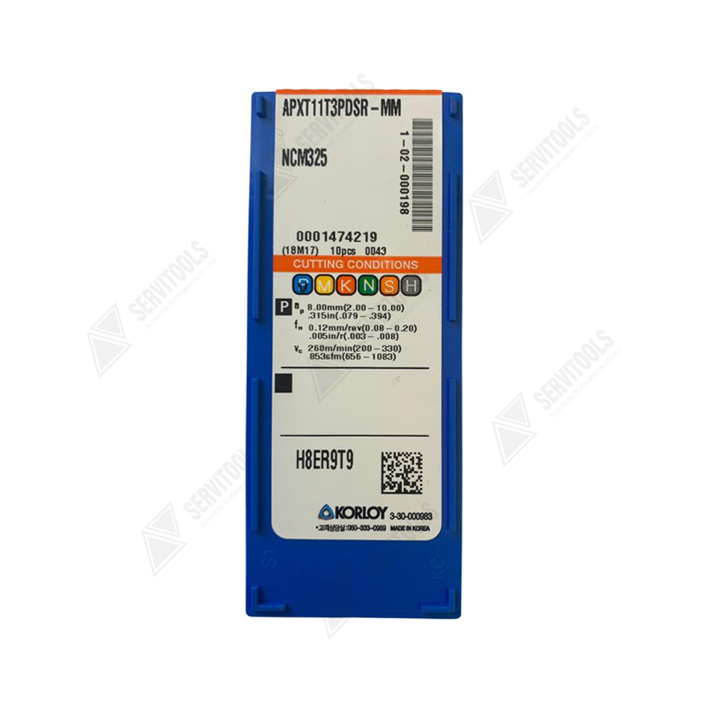 Inserto Korloy APXT 11T3PDSR MM NCM325 - Imagen 3