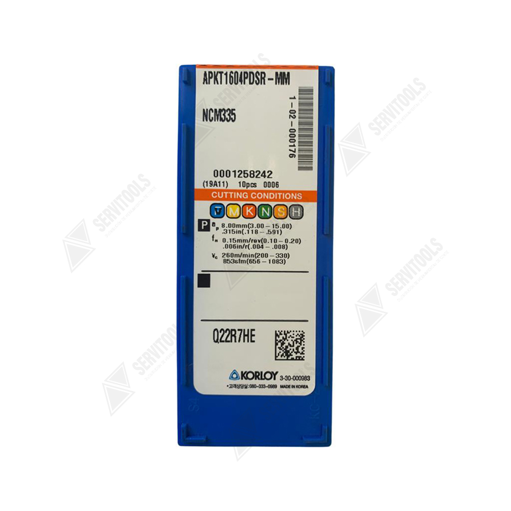 Inserto Korloy APKT 1604PDSR MM NCM335 - Imagen 3