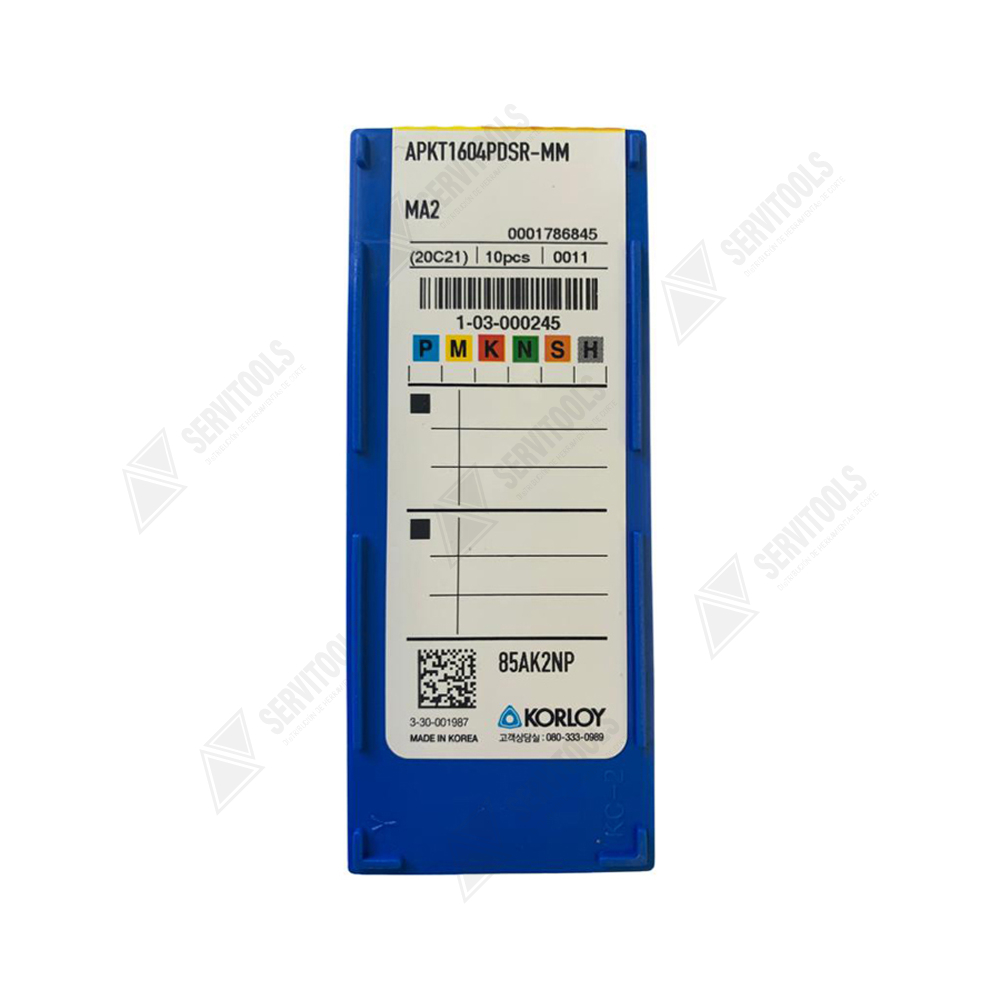 Inserto Korloy APKT 1604PDSR MM MA2 - Imagen 3