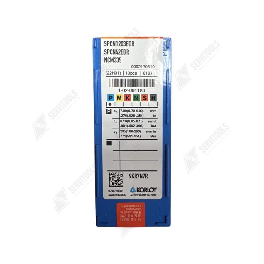 Inserto Korloy SPCN 1203EDR NCM335 - Imagen 3
