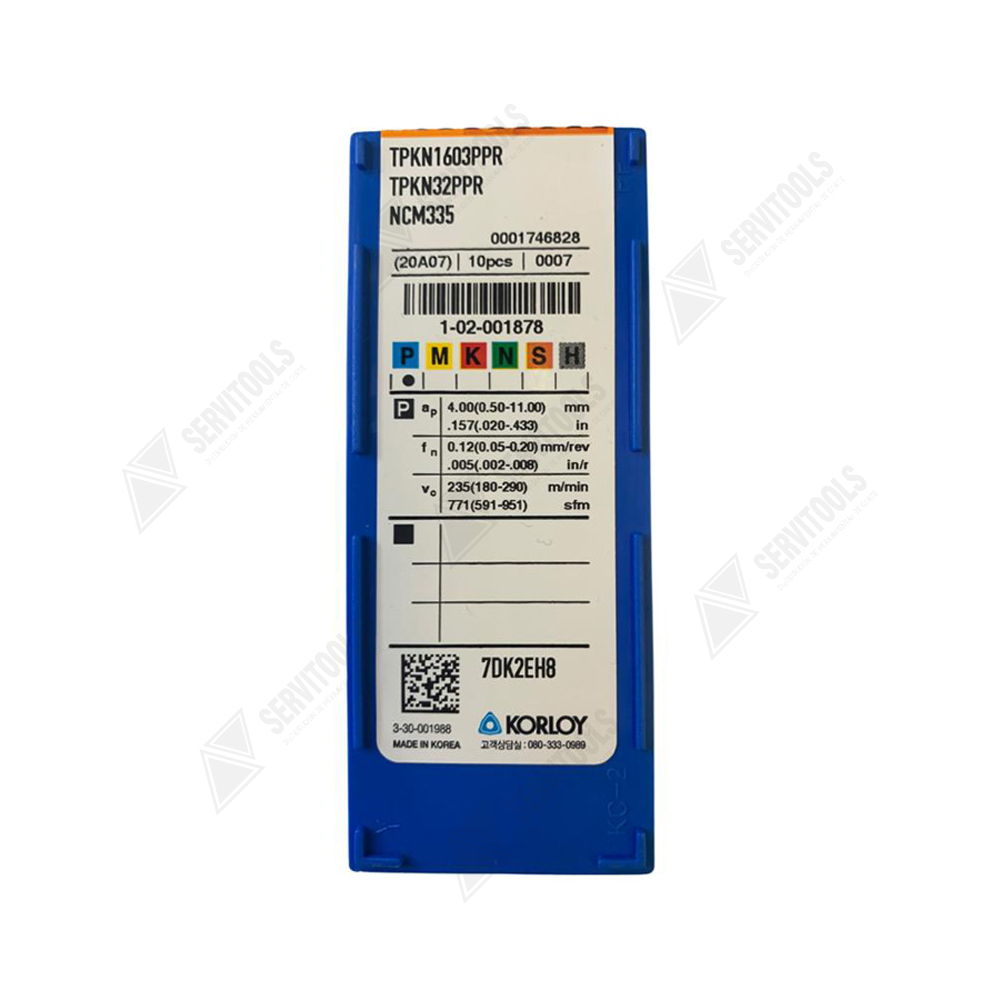 Inserto Korloy TPKN 1603PPR PDSR PC3700 - Imagen 3