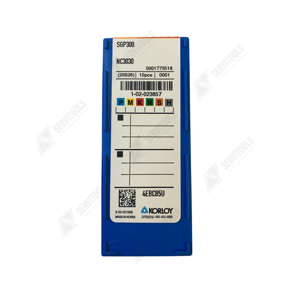 Inserto Korloy SGP300 NC3030 - Imagen 3