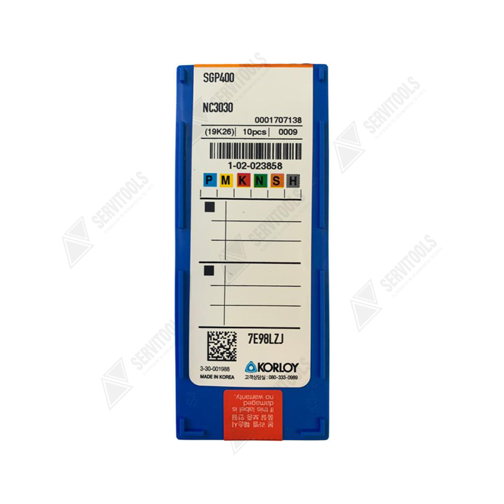 Inserto Korloy SGP400 NC3030 - Imagen 3