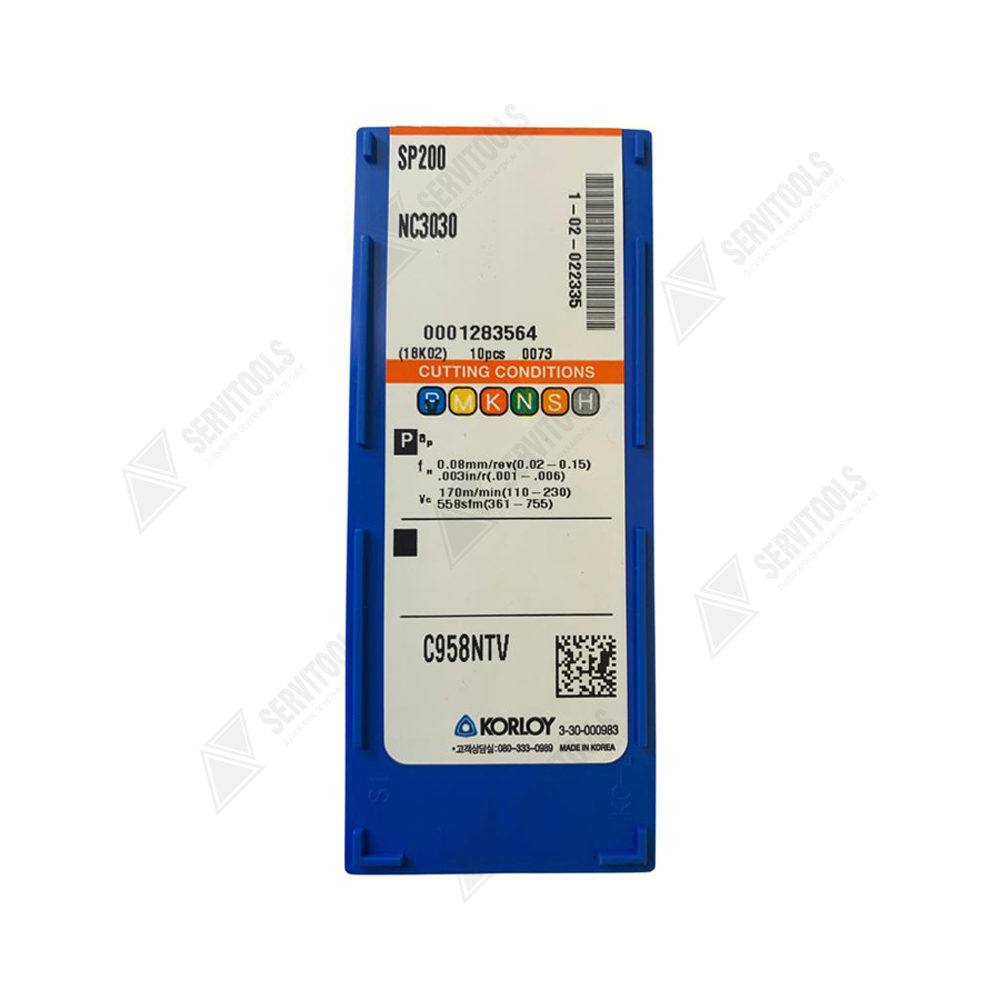 Inserto Korloy SP200 NC3030 - Imagen 3