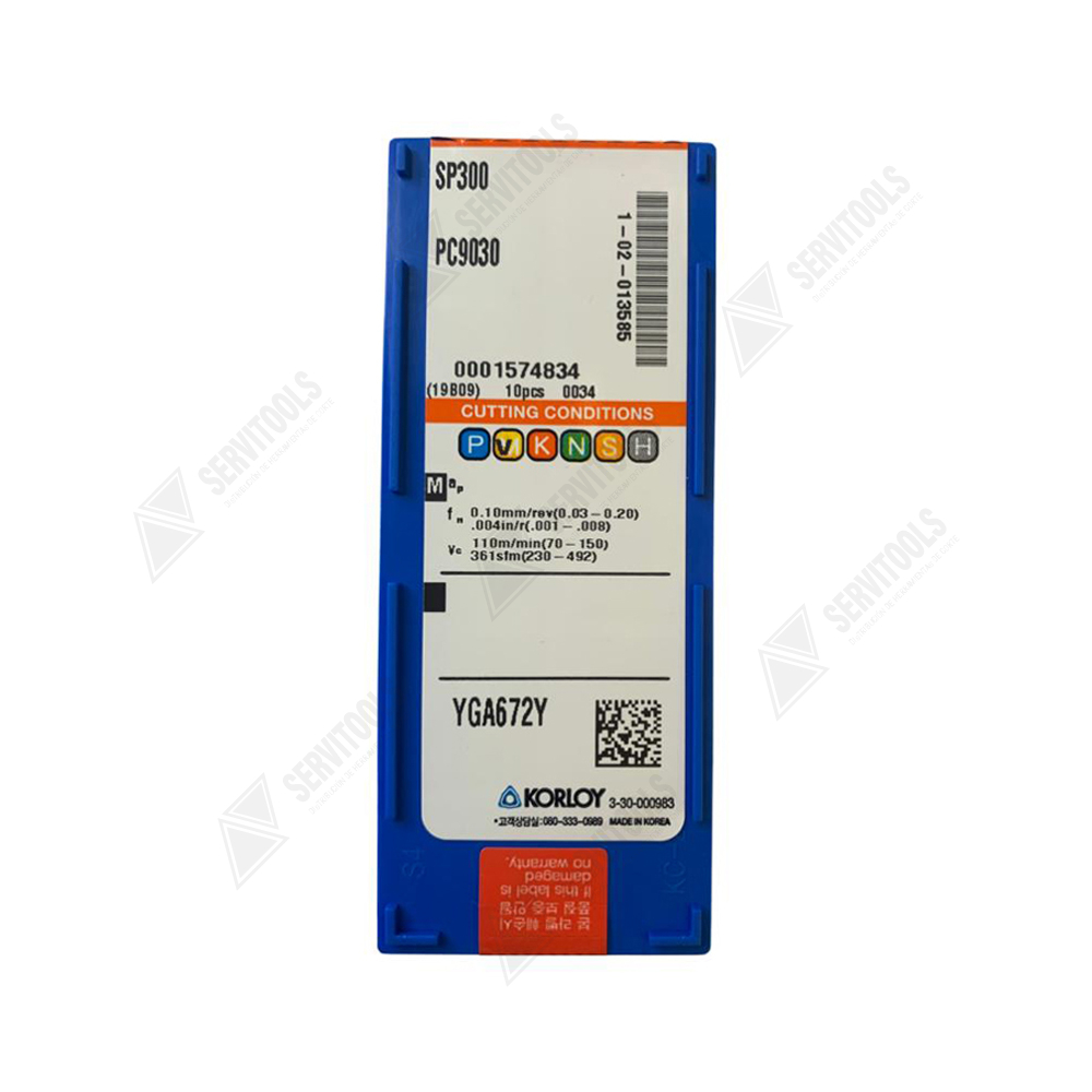 Inserto Korloy SP300 PC9030 - Imagen 3
