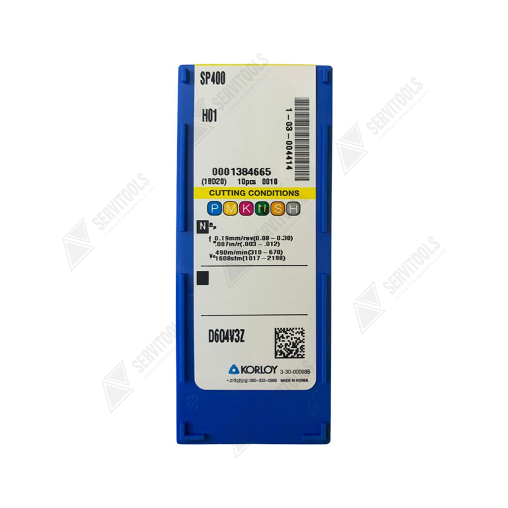Inserto Korloy SP400-A H01 - Imagen 3