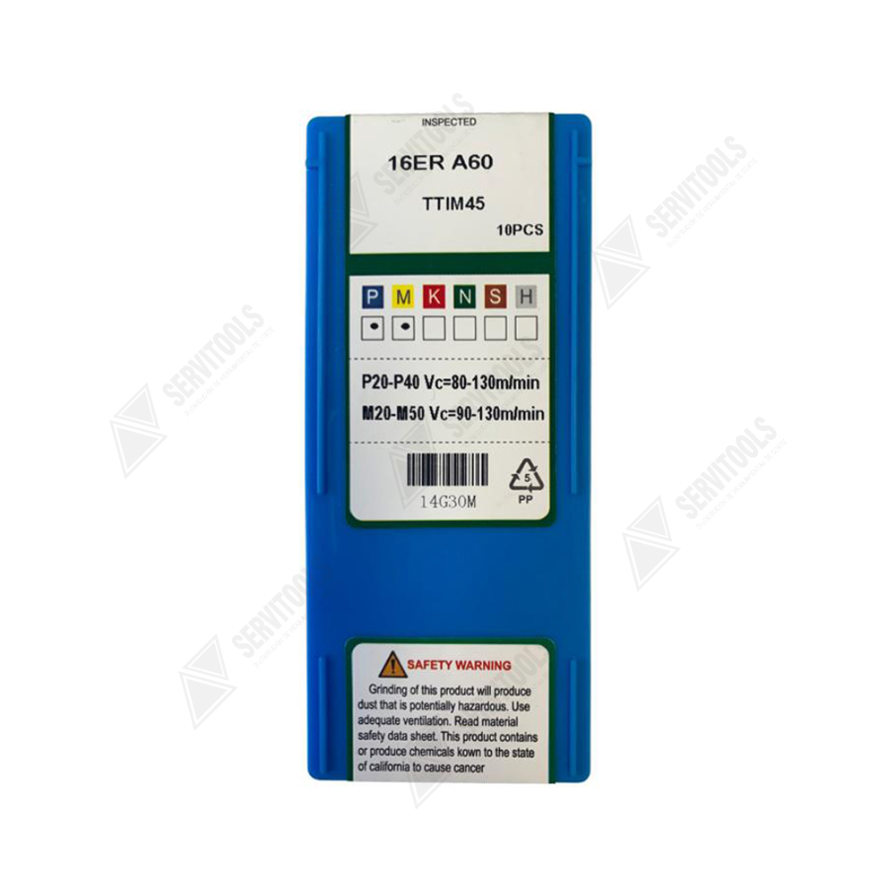 Inserto Metomet de Roscado 16ER-A60 TTI45(0,5-1,5)(48-16) - Imagen 3