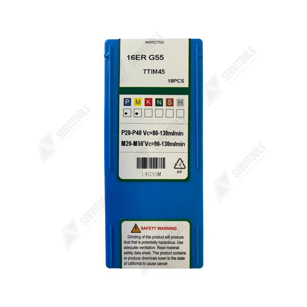 Inserto Metomet de Roscado 16ER-G55 TTI45(1,75-3,0)(14-8) - Imagen 3