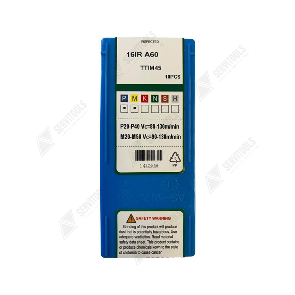 Inserto Metomet de Roscado 16IR-A60 TTI45(0,5-1,5)(48-16) - Imagen 3