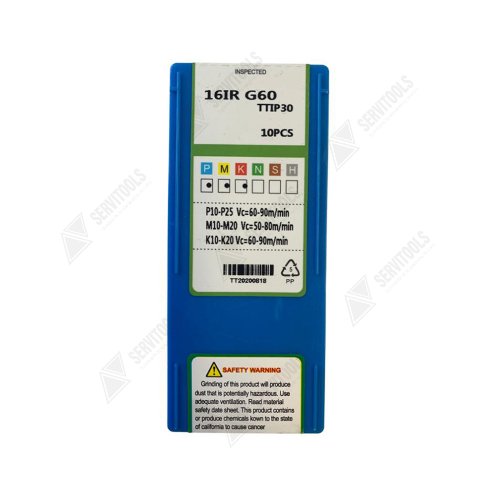 Inserto Metomet de Roscado 16IR-G60 TTIP30(1,75-3,0)(14-8) - Imagen 3