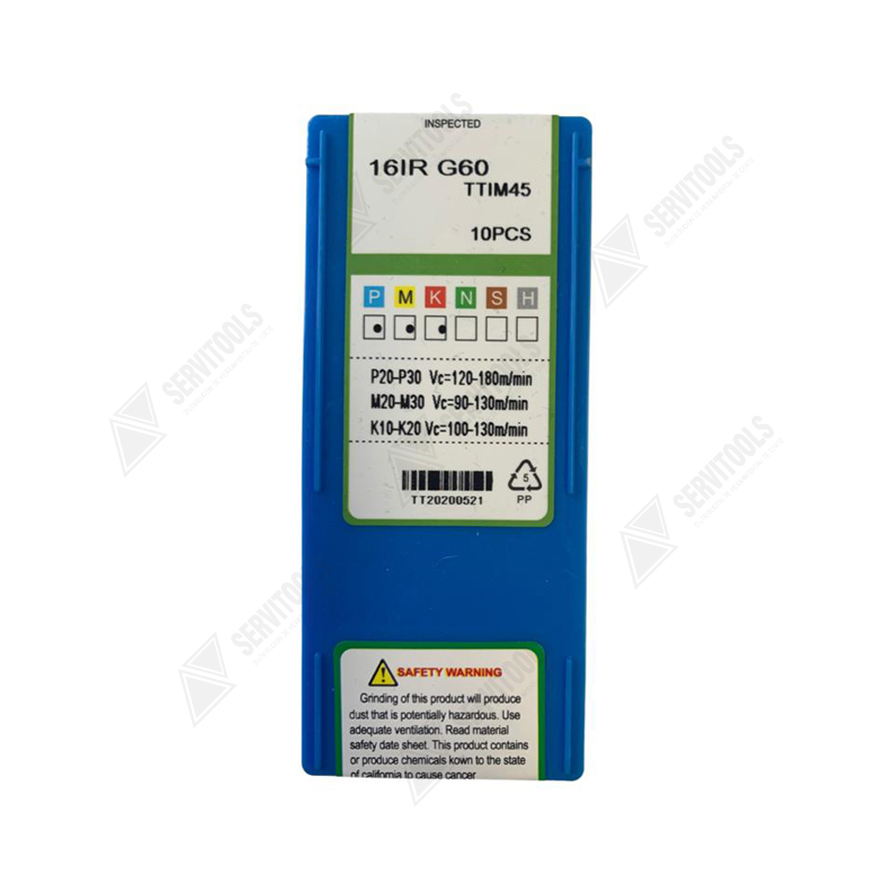 Inserto Metomet de Roscado 16IR-G60 TTI45(1,75-3,0)(14-8) - Imagen 3