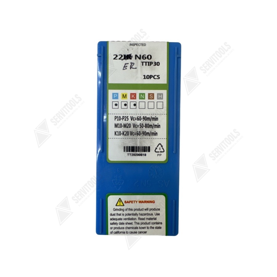 Inserto Metomet de Roscado 22ER-N60 TTIP30(3,5-7,5)(7-5) - Imagen 3