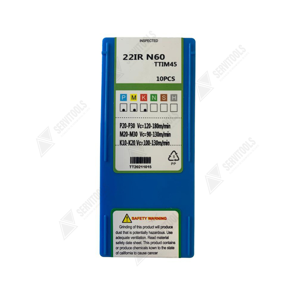 Inserto Metomet de Roscado 22IR-N60 TTI45(3,5-7,5)(7-5) - Imagen 3