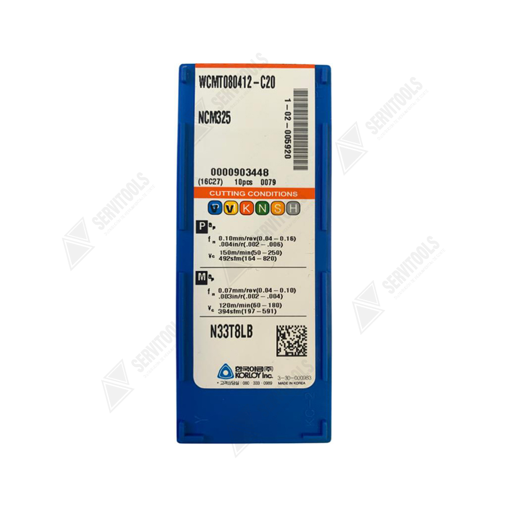 Inserto Korloy WCMT 080412 C20 NCM325 - Imagen 3