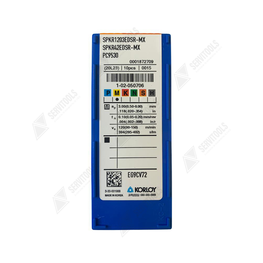 Inserto Korloy SPKR 1203EDRS MX PC9530 - Imagen 3