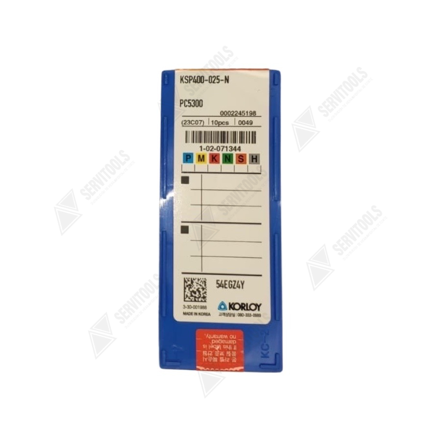 Inserto Korloy KSP400 025N PC5300 - Imagen 3